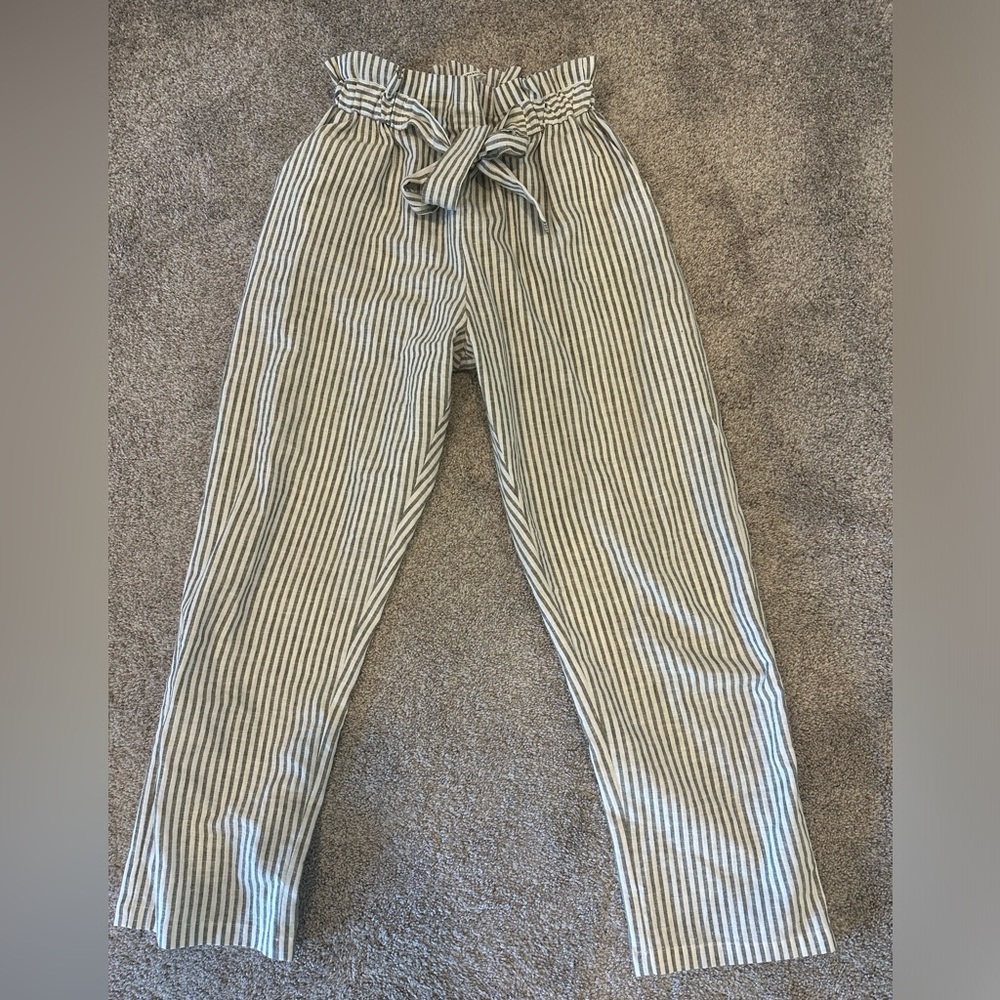 Emerson Fry Paris Pant-Juniper Stripe Linen size small